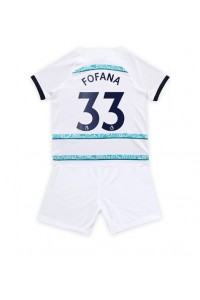 Fotbalové Dres Chelsea Wesley Fofana #33 Dětské Venkovní Oblečení 2022-23 Krátký Rukáv (+ trenýrky)